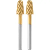 Dremel Lot de 2 fraises haute performance en acier rapide pour Max 117 - pointe ronde de 6,4 mm de diamètre