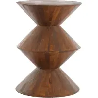 Light & Living Table d'appoint en bois de manguier brun Larus Ø 45 x 60cm