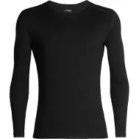 Icebreaker - Première couche en laine de mérinos - M Merino 260 Oasis LS Crewe Black en Laine - Taille XS - Noir