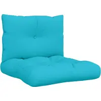 vidaXL Coussins de palette lot de 2 turquoise tissu Oxford