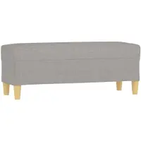 vidaXL Banc Gris clair 100x35x41 cm Tissu