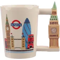 Puckator Big Ben London Icons geformter Henkel Tasse aus Dolomit-Keramik