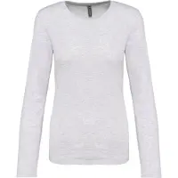 Kariban Pack 10 T-SHIRT COL ROND MANCHES LONGUES FEMME Ash Heather - Kariban K383 - Taille M