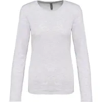 Kariban Pack 10 T-SHIRT COL ROND MANCHES LONGUES FEMME Ash Heather - Kariban K383 - Taille 2XL