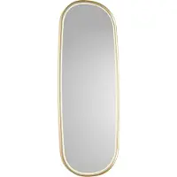 QAZQA Miroir de salle de bain moderne doré avec LED et variateur tactile - Geraldien