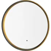 QAZQA Miroir de salle de bain moderne noir avec LED et variateur tactile - Pim