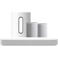 Sonos Beam Gen2 Blanc + 2x Era 100 Blanc + Sub Mini Blanc