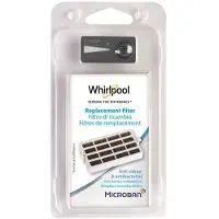 Whirlpool Filtre anti bactérien ABF001C00629721 pour Réfrigérateur BAUKNECHT, IKEA, INDESIT, KITCHENAID, LADEN,