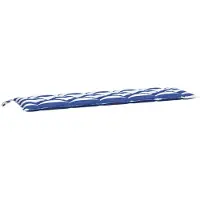 vidaXL Coussin de banc de jardin rayures bleues et blanches 180x50x7cm
