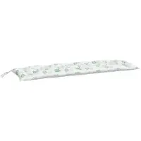 vidaXL Coussin de banc de jardin motif de feuilles 150x50x7 cm