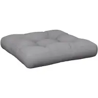 vidaXL Coussin de palette gris 58x58x10 cm tissu