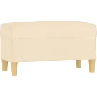 vidaXL Banc Crème 70x35x41 cm Tissu