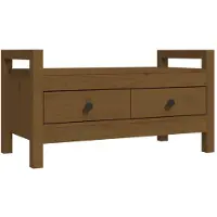 vidaXL Banc d'entrée Marron miel 80x40x43 cm Bois de pin massif