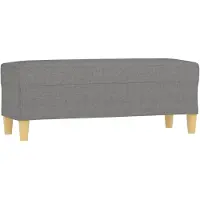 vidaXL Banc Gris foncé 100x35x41 cm Tissu