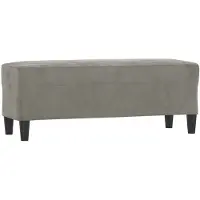 vidaXL Banc Gris clair 100x35x41 cm Velours