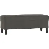 vidaXL Banc Gris foncé 100x35x41 cm Velours