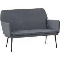 vidaXL Banc Gris foncé 108x79x79 cm Velours