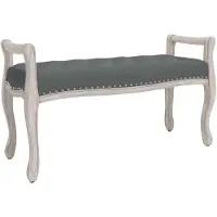 Super Merchant Banc Gris foncé 110x45x60 cm Tissu