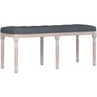 vidaXL Banc Gris foncé 110x40x49 cm Velours