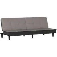 vidaXL Canapé-lit taupe tissu