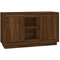 vidaXL Sideboard brun imitation chêne 102x35x60 cm Matériau dérivé du bois
