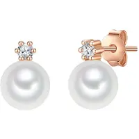Valero Pearls Boucles d'oreilles or / transparent / blanc