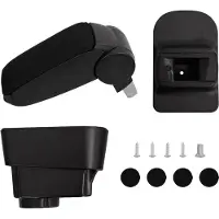 vidaXL Accoudoir de voiture noir 11x35x(32-49) cm ABS
