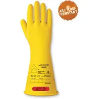 Ansell Gants isolants électriques en latex RIG014Y jaunes, taille 11, revêtement en latex (11)