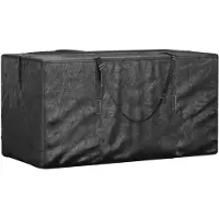 vidaXL Sac de rangement pour sapin de Noël noir 150x75x75 cm PE