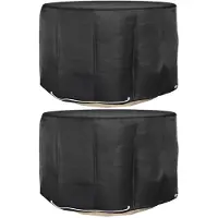 vidaXL Housses pour meubles de jardin 2 pcs 6 œillets Ø125x75 cm rond
