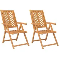 vidaXL Chaises de jardin Réglables 2 pcs. Bois massif acacia