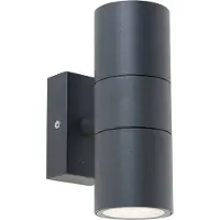 QAZQA Applique murale d'extérieur gris foncé 2 lumières IP44 - Duo