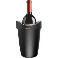 HorecaTraders Refroidisseur à vin | Plastique | Noir | Ø14,5 x 21,5 cm