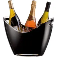 HorecaTraders Refroidisseur à vin | Plastique | Noir | 6 L | 26 x 35 x 26 cm