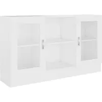 vidaXL Armoire vitrine blanc 120x30,5x70 cm Bois composite