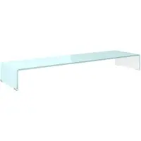 vidaXL Rehausse TV/moniteur verre vert 110x30x13 cm