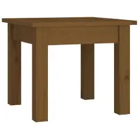vidaXL Table basse marron miel 35x35x30 cm pin massif