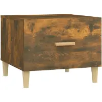 vidaXL Table basse chêne fumé 50x50x40 cm bois composite