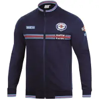 Sparco Martini-r Full Zip Sweatshirt Bleu L Homme