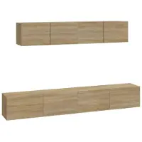 vidaXL Ensemble de 4 meubles TV en bois composite chêne Sonoma