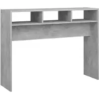 vidaXL Table console gris béton 105x30x80 cm bois d'ingénierie