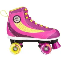 Nijdam Filles, Patins à roulettes, Rolschaatsen - Sugar - Paars/Geel/Wit - 35 (35), Blanc, Violet, Pink, Jaune, Multicolore