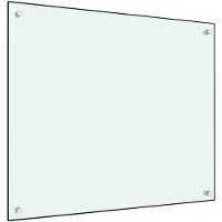 vidaXL Mur arrière de cuisine blanc 70x60 cm verre trempé