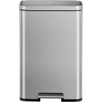 EKO - Madison Poubelle à pédale 50 litres - Plastique inoxydable - Acier inoxydable mat