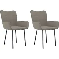 vidaXL Chaise de salle à manger 2 pcs. Gris clair velours
