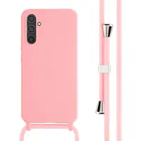 IMoshion Coque en silicone avec cordon Samsung Galaxy A34 (5G) - Rose