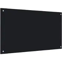 vidaXL Dos de cuisine noir 100x60 cm verre trempé