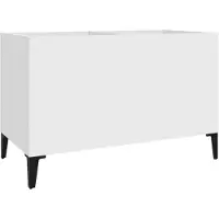 vidaXL Armoire à panneaux blanc 74,5x38x48 cm Bois composite