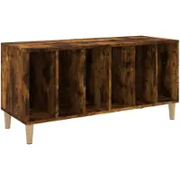 vidaXL Armoire à plateaux chêne fumé 100x38x48 cm Bois composite