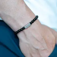 Steel & Barnett Bracelet pierre de lave personnalisé - S - 6mm